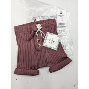 Kate Quinn Rose Taupe Button Panda Shorts 0-3 Months